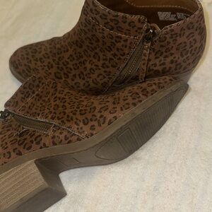 cheetah print booties
